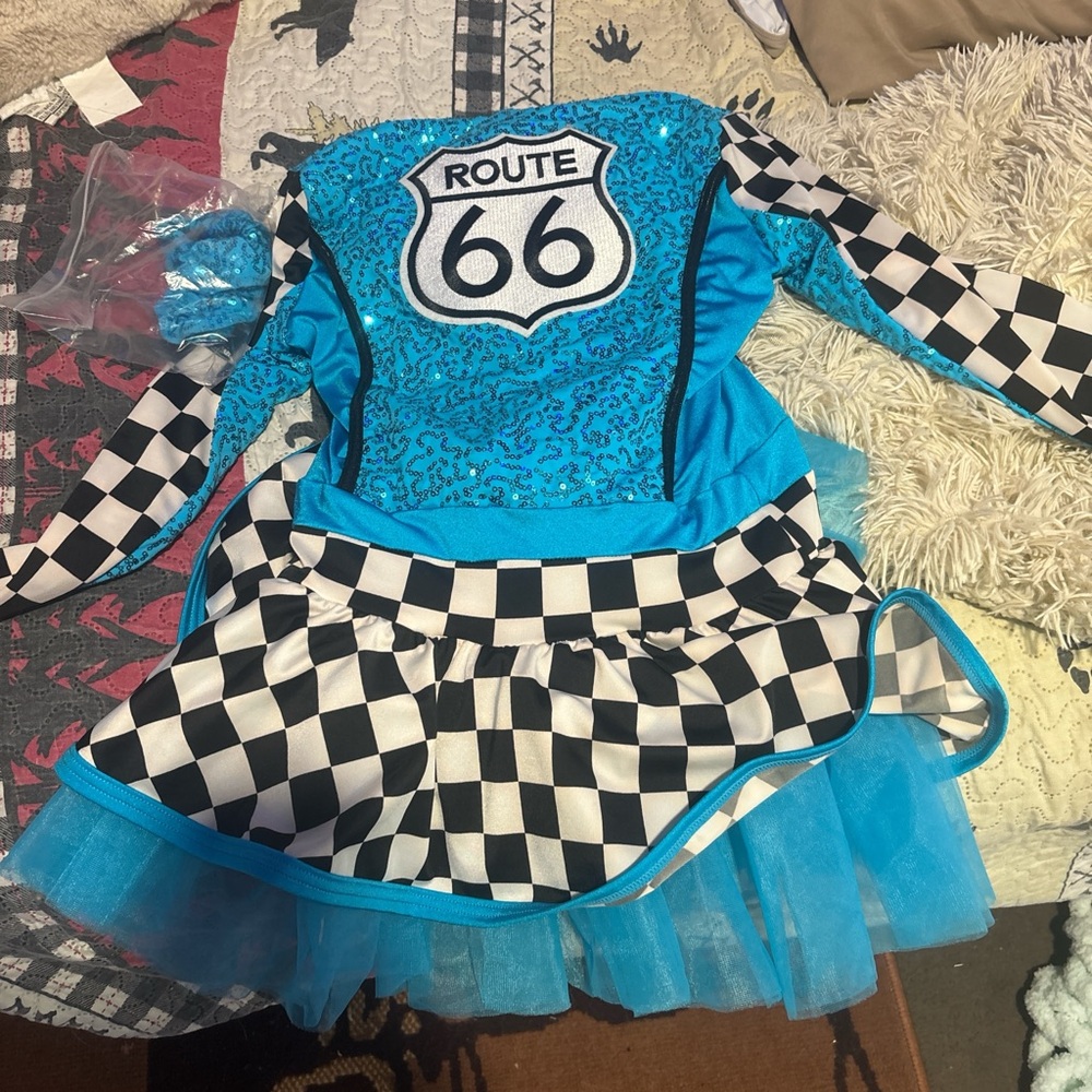 2 girls dance costumes worn once